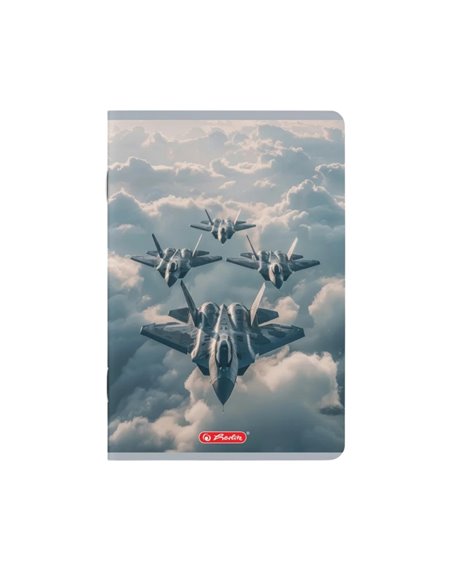 Set 10 caiete A5 Herlitz, 48 file, 70 g/mp, dictando, Motiv Megamix 2