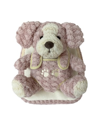 Ghiozdan gradinita S-COOL SC3450 Baby animals , 28 x 23 x 8 cm, Pink Puppy