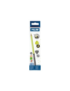 07323812-12,Creion grafit/evidentiator Bicolor HB MILAN - Set 12