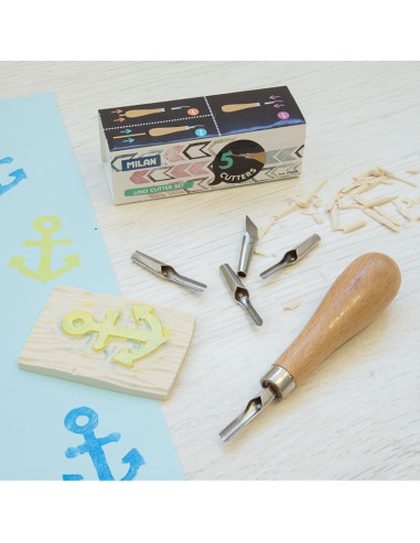 61054,Accesorii modelaj - Cutit linogravura Set 5 MILAN