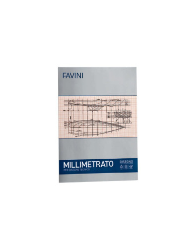 A205004,Hartie milimetrica A4 80 g/mp FAVINI
