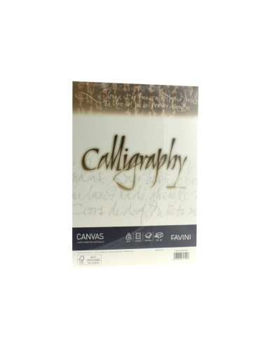 A69Q214,Hartie caligrafie A4 Canvas 100 g/mp Crem FAVINI