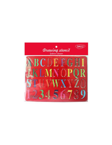 SB002A,Sablon desen Alfabet DACO
