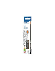 071230512-12,Creion grafit triunghiular 4B MILAN - Set 12