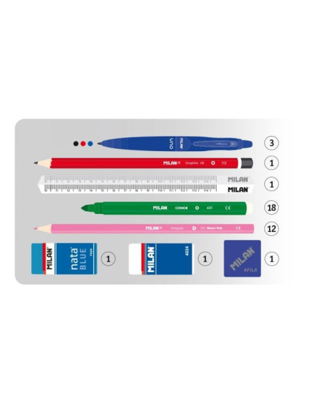 08831NLGR,Geanta echipata pentru desen MILAN 08831NLGR
