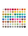 MK600GI-6,Marker grafic Galben inchis DACO MK600GI - Set 6
