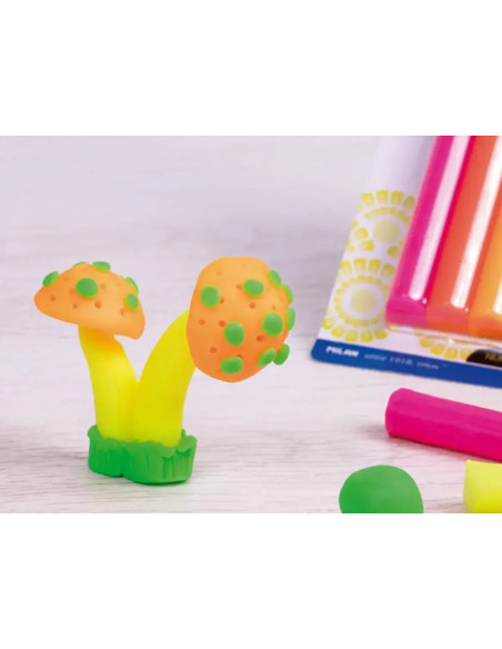 914706N,Plastilina 6x11.5 g Neon MILAN