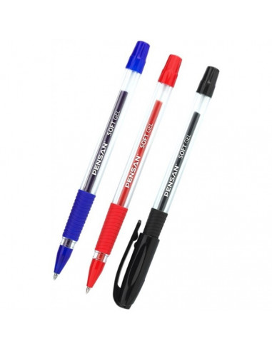 PIX PENSAN SOFT GEL 0.7MM NEGRU,2400N