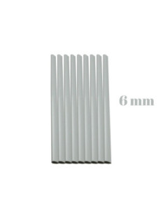 65106W-100,Baghete indosariere 6 mm Alb ECADA - Set 100