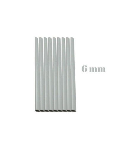 65106W-100,Baghete indosariere 6 mm Alb ECADA - Set 100