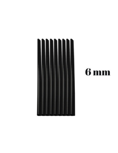 65106N-100,Baghete indosariere 6 mm Negru ECADA - Set 100