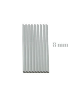 65108W-100,Baghete indosariere 8 mm Alb ECADA - Set 100