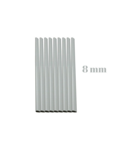 65108W-100,Baghete indosariere 8 mm Alb ECADA - Set 100