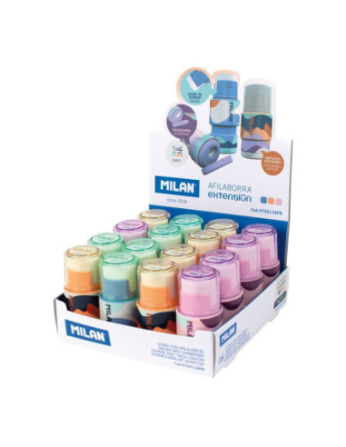 4725116FN-16,Ascutitoare cu radiera The Fun MILAN - Set 16