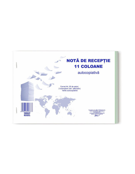 NOTARECEPTIEAUTOCOPIATIVA,Nota de receptie cu TVA 11 coloane autocopiativa L03677