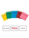 Set 25 plicuri C6 (114 x 162 mm) Optima, lipire siliconica, Mix de culori
