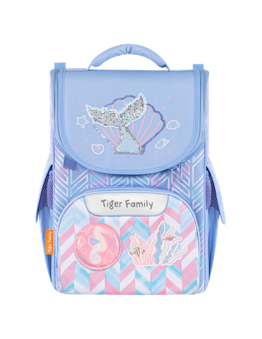 Ghiozdan scoala Tiger Family Nature Quest Pro, 35 x 31 x 19 cm, Motiv splash of ocean