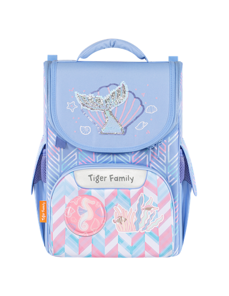 Ghiozdan scoala Tiger Family Nature Quest Pro, 35 x 31 x 19 cm, Motiv splash of ocean