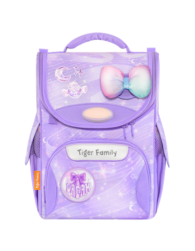 Ghiozdan scoala Tiger Family Nature Quest Pro, 35 x 31 x 19 cm, Motiv purple dreams