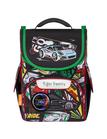 Ghiozdan scoala Tiger Family Nature Quest Pro, 35 x 31 x 19 cm, Motiv Speed round
