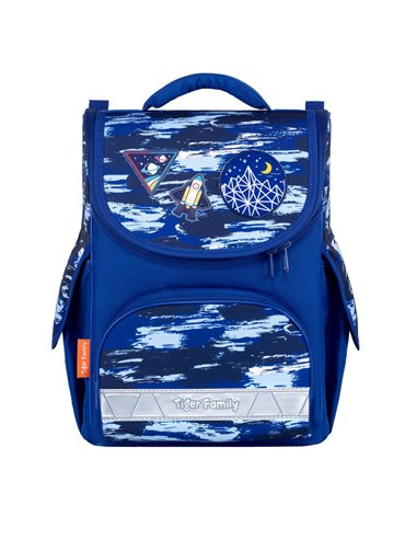 Ghiozdan scoala Tiger Family Nature Quest Lite, 35 x 31 x 19 cm, Motiv space journey