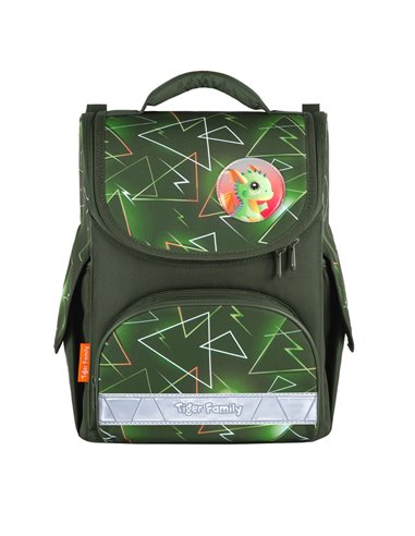 Ghiozdan scoala Tiger Family Nature Quest Lite, 35 x 31 x 19 cm, Motiv time for power