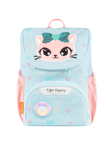 Ghiozdan gradinita Tiger Family Journey, 35 x 28 x 17 cm, Motiv sweet like kitty