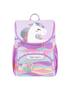 Ghiozdan gradinita Tiger Family Journey, 35 x 28 x 17 cm, Motiv glitterlocks