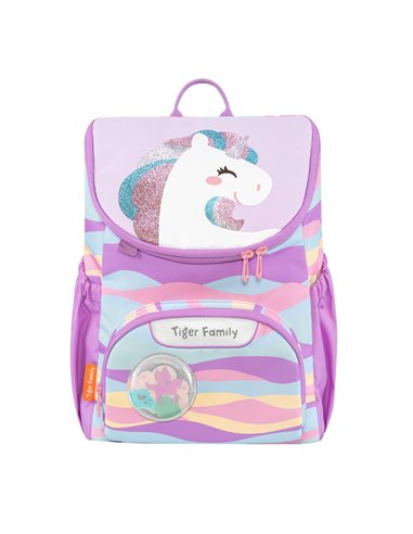 Ghiozdan gradinita Tiger Family Journey, 35 x 28 x 17 cm, Motiv glitterlocks