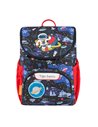 Ghiozdan gradinita Tiger Family Journey, 35 x 28 x 17 cm, Motiv cities in space
