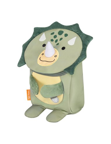 Ghiozdan gradinita Tiger Family Mini Zoomies, 29 x 21 x 12 cm, Motiv green dino