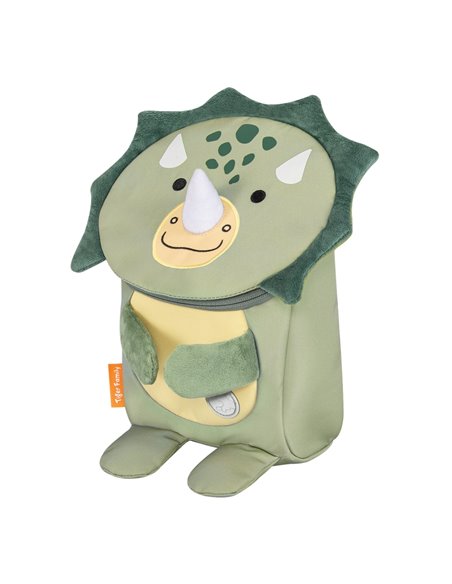 Ghiozdan gradinita Tiger Family Mini Zoomies, 29 x 21 x 12 cm, Motiv green dino