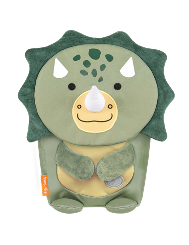 Ghiozdan gradinita Tiger Family Mini Zoomies, 29 x 21 x 12 cm, Motiv green dino
