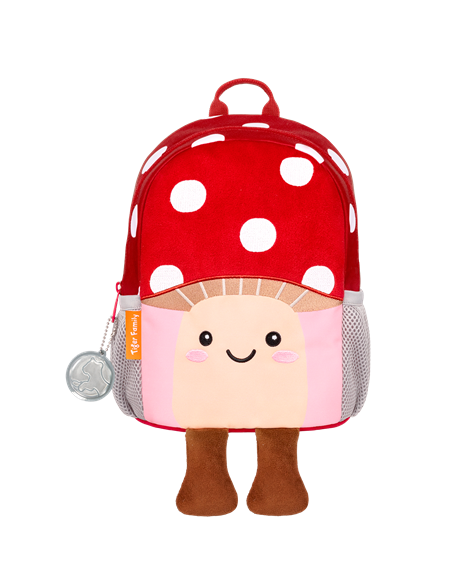 Ghiozdan gradinita Tiger Family Mini Dear Friends, 26 x 20 x 15 cm, Walking Mushroom