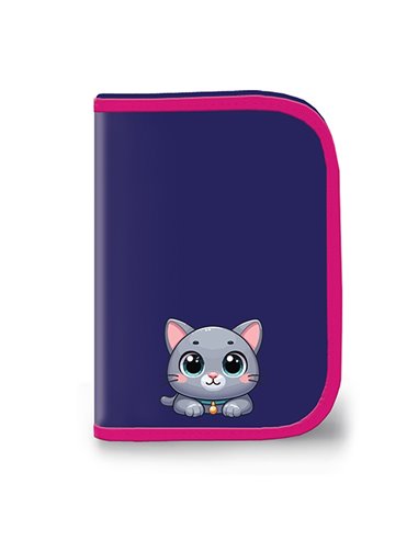 Penar echipat cu 1 fermoar si 2 extensii S-COOL SC3261, 32 piese, Think pink