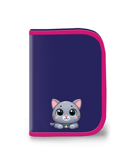 Penar echipat cu 1 fermoar si 2 extensii S-COOL SC3261, 32 piese, Think pink
