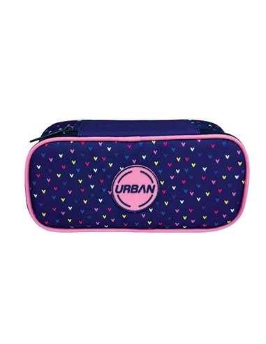Penar etui tip borseta S-COOL SC3437 Urban, 1 fermoar, Motiv hearts