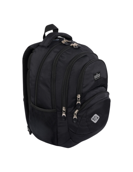 Ghiozdan St.Majewski St.Right Black, 4 compartimente, 2 buzunare, negru, BP05 / 619076
