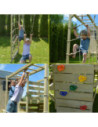 M60PP_G,Casuta de gradina Pastel Pink Adventure Cottage cu platforma, tobogan, leagan dublu si modul sport (M60PP_G), Wendi Toys