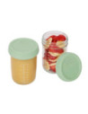 BB-B004307,Badabulle - Set 2 Boluri din sticla Badabowls pentru pastrarea hranei bebelusului