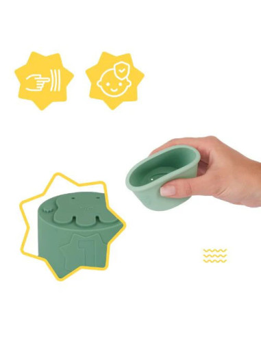 BB-B017026,Badabulle - Set 7 jucarii stivuibile pentru baie