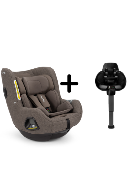 BB-CS14910CHEGLSET,Nuna - Set Scaun auto rotativ i-Size TODL next Chestnut, 40-105 cm + Baza isofix BASE next i-Size pentru TODL