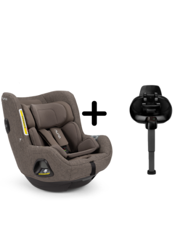 BB-CS14910CHEGLSET,Nuna - Set Scaun auto rotativ i-Size TODL next Chestnut, 40-105 cm + Baza isofix BASE next i-Size pentru TODL