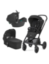 BB-T1201JARVN000,Joie - Carucior pentru copii multifunctional 3 in 1 Chrome 2 Raven (Carucior Chrome 2 Raven + Landou Chrome Rav
