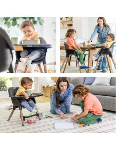 BB-3AJ999CHCEU,Graco - Scaun de masa 3 in 1 Presti, Charcoal