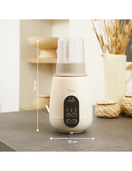 BB-A002034,Babymoov - Incalzitor si sterilizator biberoane (recipiente) pentru casa si masina NutriSmart+ Mineral Beige