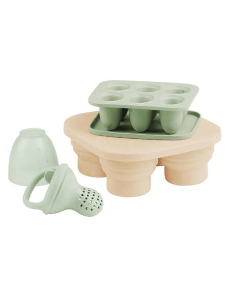 BB-A004411,Babymoov - Set recipiente din silicon si feeder pentru bebelusi