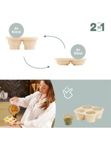 BB-A004411,Babymoov - Set recipiente din silicon si feeder pentru bebelusi
