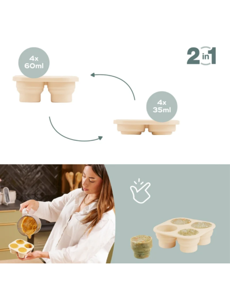 BB-A004411,Babymoov - Set recipiente din silicon si feeder pentru bebelusi