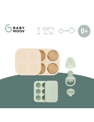 BB-A004411,Babymoov - Set recipiente din silicon si feeder pentru bebelusi